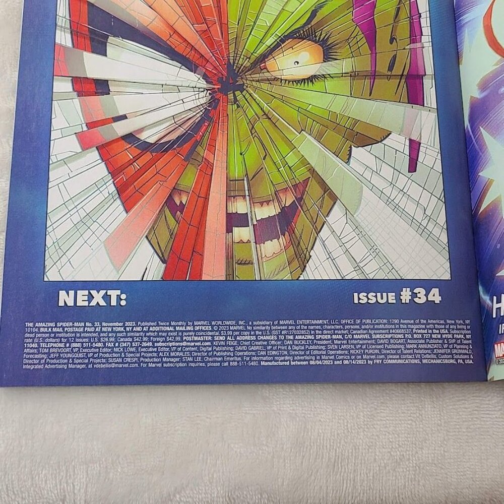 Amazing Spider-Man 33 Marvel Comics 2023 NM 9.4 Gabriele Dell'Otto Variant - Picture 4 of 15